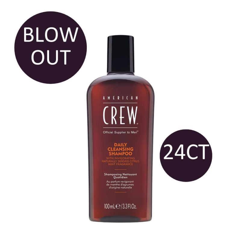 AMERICAN CREW DAILY CLEANSING SHAMPOO 3.3OZ CASE DEAL